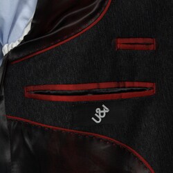 U&I Men's Navy Wool-blend Sportcoat