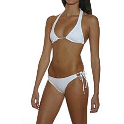 Prov'n by Lucenti Women's White Halter Bikini