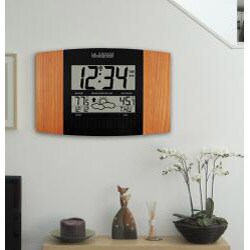 La Crosse Technology WS-8157OAK-IT Atomic Clock with Weather Forecast