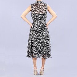 Madison Paige Women's Sleeveless Polka Dot Wrap Dress