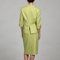 Larry Levine Women's Herringbone Skirt Suit