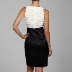 Adrianna Papell Women's Ruffled Chiffon Bodice Evening Dress