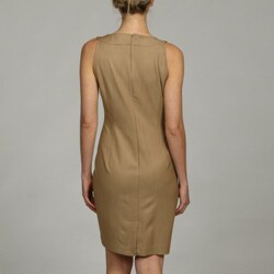Calvin Klein Women's Button Tab Shoulder Detail Dress