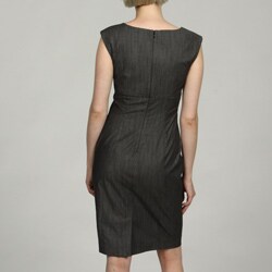 Calvin Klein Women's Black Pleated Bodice Dress