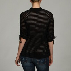 Grace Elements Women's Shadow Stripe Open Front Cardigan