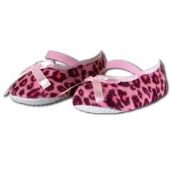 Pink Leopard Print Infant Girl Crib Shoes