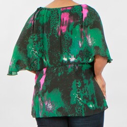 Madison Paige Women's Plus Size Emerald Necklace Tunic 