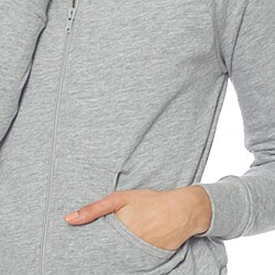 American Apparel Unisex Heather Grey California Fleece Zip Hoodie (XXS)