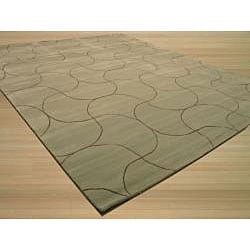 Hand Tufted 'Santana' Green Wool Rug (8'9 x 11'9)