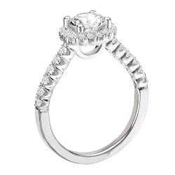 14k White Gold CZ and 3/8ct TDW Diamond Engagement Ring (GH, SI1-SI2)