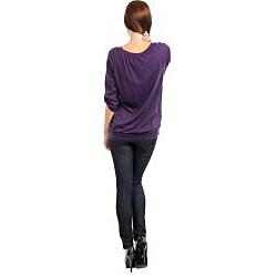Stanzino Women's Scoop Neck 3/4 Sleeve Top