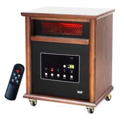 Lifesmart Power Plus Infrared Quartz Heater with Dark Wood Cabinet