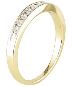Miadora 14k Gold 1/4ct TDW Round Diamond Anniversary Ring