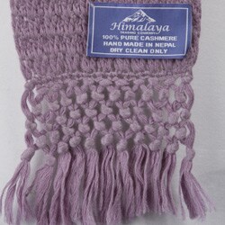 Himalaya Trading Co. Chunky Crochet Cashmere Skinny Scarf