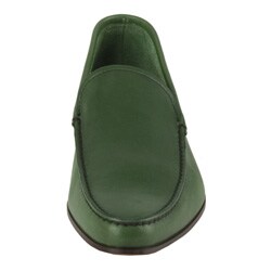 Prada Men's Green Leather Loafers