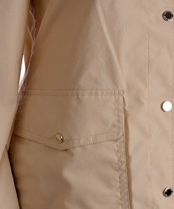 London Fog Long Snap Front Hooded Rain Coat