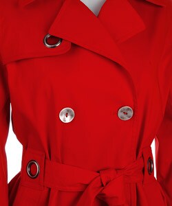 Via Spiga Red Double-breasted Trench Coat