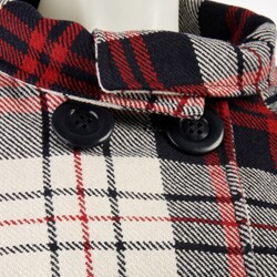 Last Kiss Women's Plaid Double-breasted Coat