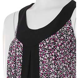 Sangria Women's Black and Purple Sleeveless Dress