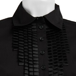 Joseph A Women's Long-sleeve Pleated Shirt
