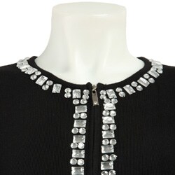 Cyrus Women's Long-sleeve Rhinestone Accented Sweater