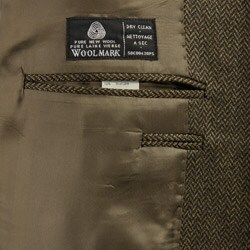 Tallia Men's Brown Herringbone Wool Blazer
