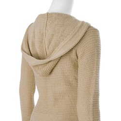 Ci Sono by Adi Junior's Hooded Cable Duster Sweater
