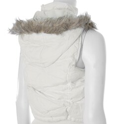 Dulce Bombon Junior's Hooded Plush Trim Quilted Vest