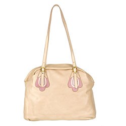 Prada 'Blush Flowers' Leather Shoulder Bag