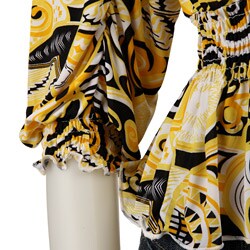 Simply Irresistible Psychedelic Print Shirred Top