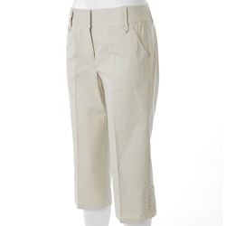 Larry Levine Women's Twill Capri Dress Pants