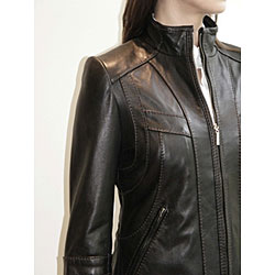 Izod Women's Plus Size Contrast Stitch Scuba Coat
