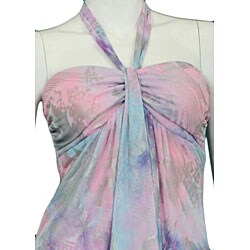 YS Junior's Abstract Print Chiffon Halter Top