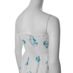 Cute Options Junior's Floral Blue/ White Tube Dress