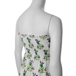 Cute Options Junior's Floral White/ Green Tube Dress