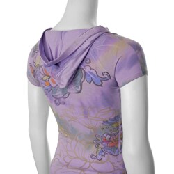 Moa Collection Junior's Hooded Floral Sublimation Top