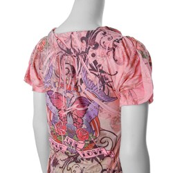 T.G. Fashion Women's Pink Sublimation Print Top