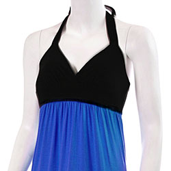 Wishes Women's Plus Size Colorblock Maxi Dress