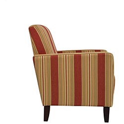 Portfolio Gia Crimson Red Stripe Urban Arm Chair