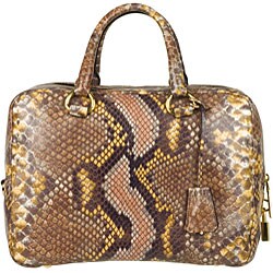 Prada Cervo Lux Print Bowler Bag