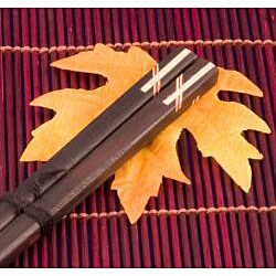 12-piece Inlaid Wood Chopsticks Set