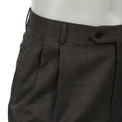 Palm Beach Men's Pleated Grey Wool Dress Trousers