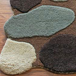 Alexa Hand-carved Stones and Pebbles Wool Rug (3'6 x 5'6)