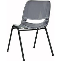 EcoFriendly Ergonomic Shell Grey Stack Chairs (Case of 40)