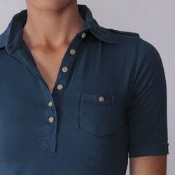 Illusion Junior's Polo Style Knit Top