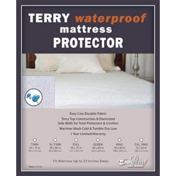Terry Waterproof Twin/ Twin XL/ Full-size Mattress Protector