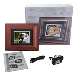 TAO 5.6-inch Mahogany Wood Digital Photo Frame