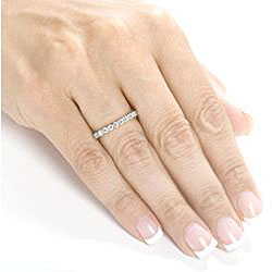 14k White Gold 3/4ct TDW Diamond Wedding Band