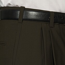 Austin Reed Men's Pleated Olive Washable Reflex Dress Pants