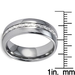 Men's Tungsten Carbide Rope Inlay Ring